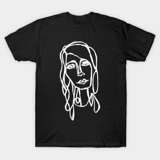 Hand Drawn Kind Woman Portrait T-Shirt